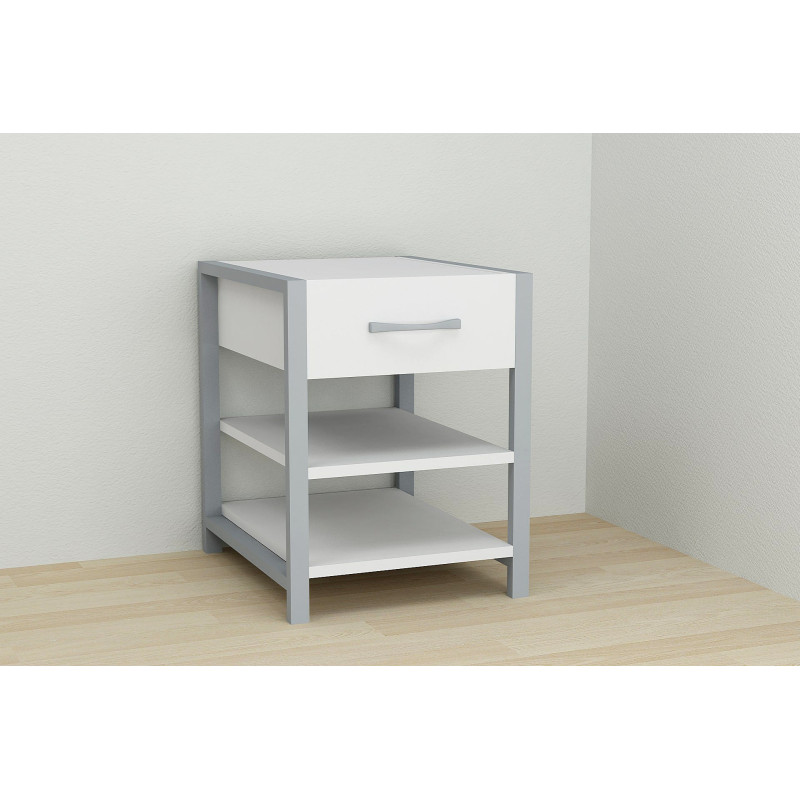 Тумба універсальна Ferrum-decor Вів'єн 1/2 50x41x40 сірий ДСП Біле 16мм (FRD-104133)