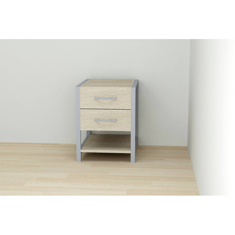 Тумба універсальна Ferrum-decor Вів'єн 2/1 50x41x40 сірий ДСП Дуб Сонома 16мм (FRD-104183)