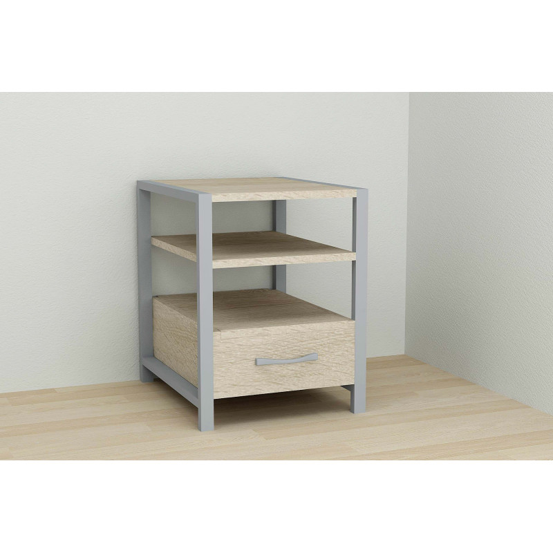Тумба універсальна Ferrum-decor Вів'єн 1/1 50x41x40 сірий ДСП Дуб Сонома 16мм (FRD-104153)