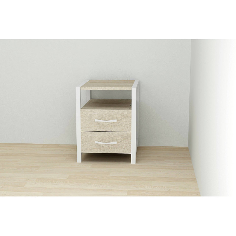 Тумба універсальна Ferrum-decor Вів'єн 2/2 50x41x40 білий ДСП Дуб Сонома 16мм (FRD-104163)