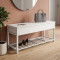 Банкетка с ящиком Ferrum-decor Дрейк 2 550x1200x400 металл Белый ДСП Белое 16 мм (FRD-103073)