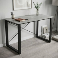 Письменный стол Ferrum-decor Драйв 750x1000x600 Черный металл ДСП Бетон 16 мм (FRD-103093)