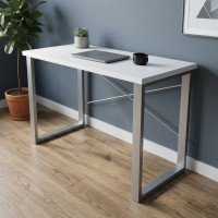 Письменный стол Ferrum-decor Драйв 750x1000x600 Серый металл ДСП Белое 32 мм (FRD-103303)