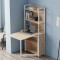 Стіл книжка з етажеркою Практик 2 Ferrum-decor 1555x640x990 Білий метал ДСП Дуб Сан-Марино 16 мм (FRD-104633)