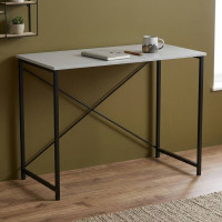 Стіл письмовий Line Лайт Ferrum-decor 750x1000x600 Чорний метал ДСП Біле 16 мм (FRD-104843)