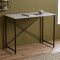 Стіл письмовий Line Лайт Ferrum-decor 750x1000x600 Чорний метал ДСП Біле 16 мм (FRD-104843)