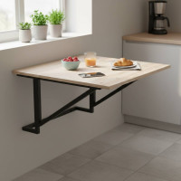 Стол раскладной Александр 2 Ferrum-decor 750x600x700 Черный металл ДСП Дуб Сан-Марино 16 мм (FRD-104893)