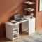 Стол-тумба трансформер Смарт 4/1 с этажеркой Ferrum-decor 1430x1450x500 Черный металл ДСП Белое 16 мм (FRD-105123)