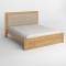 Односпальне дерев'яне ліжко Mebigrand Торонто Т6 Горіх світлий/Аляска 23 (бежевий) 80х190 см (MBG-6943)