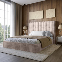Двоспальне ліжко LION Ніно 160x200 см SILK 402 Лотус (LION-045047)