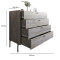 Комод із 4 шухлядами LION Wood із золотими ніжками 100х90х45 см Бетон style (LION-042959)