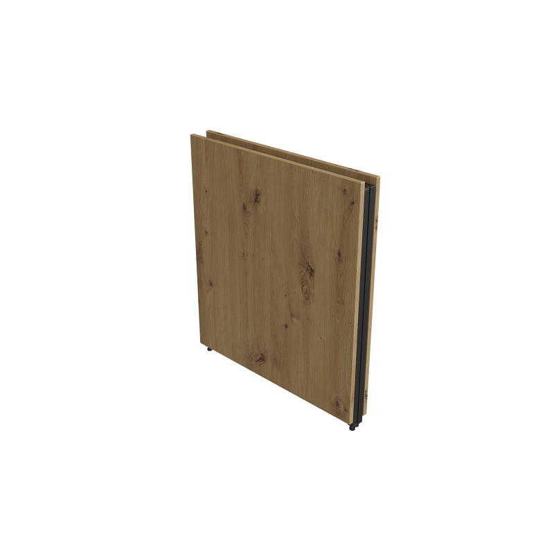 Стол трансформер книга Панама Ferrum-decor 75x148x68 Черный металл ДСП Дуб Артизан 16 мм (FRD-106832)