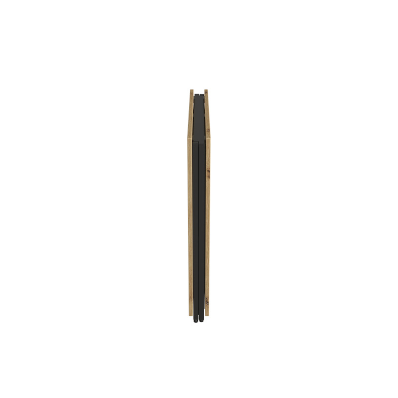 Стол трансформер книга Панама Ferrum-decor 75x148x68 Черный металл ДСП Дуб Артизан 16 мм (FRD-106832)