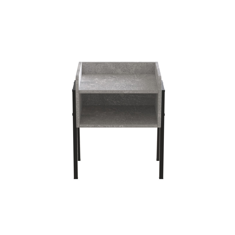 Тумба модульна Ferrum-decor Джузі 540x450x320 метал Чорний ДСП Бетон 16 мм (FRD-102974)