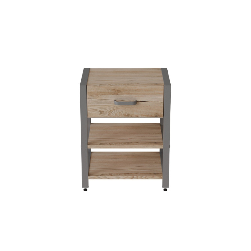 Тумба універсальна Ferrum-decor Вів'єн 1/2 50x41x40 сірий ДСП Дуб Сан-Марино 16мм (FRD-104134)