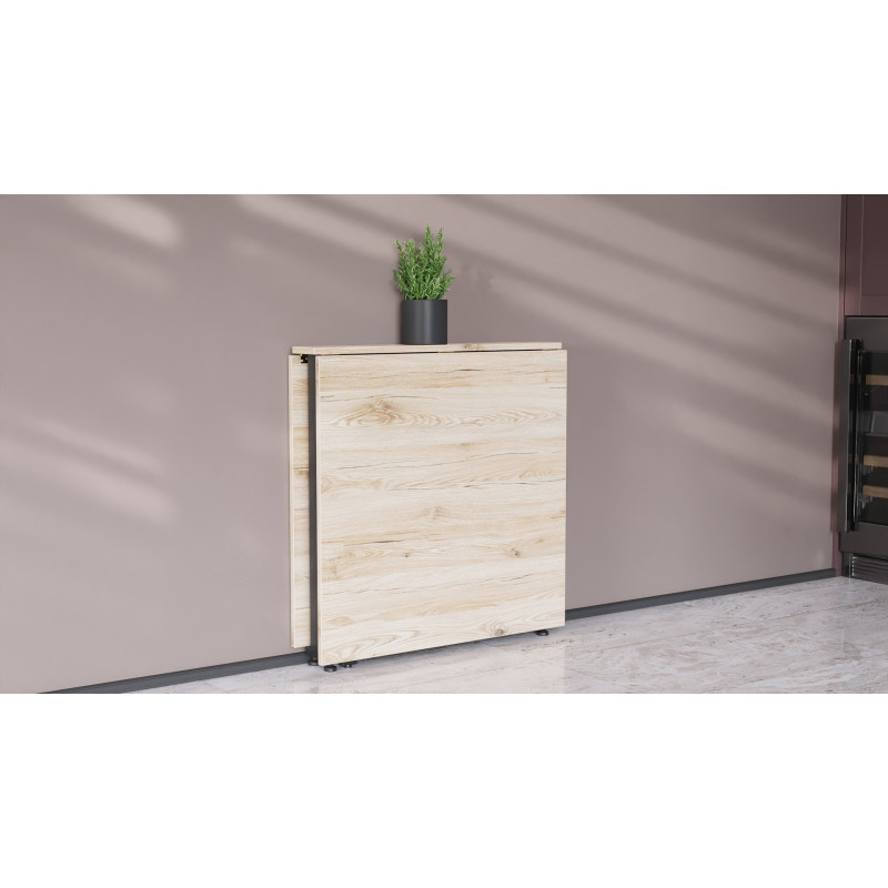 Стол-книжка трансформер Орион 2 Ferrum-decor 750x1520x730 Черный металл ДСП Дуб Сан-Марино 16 мм (FRD-104584)