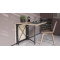 Стол-книжка трансформер Орион 2 Ferrum-decor 750x1520x730 Черный металл ДСП Дуб Сан-Марино 16 мм (FRD-104584)