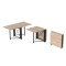 Стол-книжка трансформер Орион 2 Ferrum-decor 750x1520x730 Черный металл ДСП Дуб Сан-Марино 16 мм (FRD-104584)