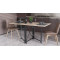 Стол-книжка трансформер Орион 2 Ferrum-decor 750x1520x730 Черный металл ДСП Дуб Сан-Марино 16 мм (FRD-104584)