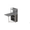 Стіл книжка з етажеркою Практик 1 Ferrum-decor 1200x640x990 Білий метал ДСП Бетон 16 мм (FRD-104624)