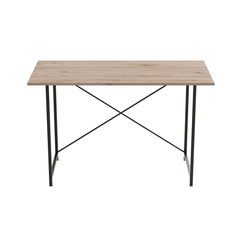 Стіл письмовий Line Лайт Ferrum-decor 750x1000x600 Чорний метал ДСП Дуб Сан-Марино 16 мм (FRD-104844)