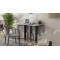 Стол-книжка трансформер Спайдер Ferrum-decor 750x1150x880 Черный металл ДСП Бетон 16 мм (FRD-105094)