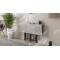 Стол-книжка трансформер Спайдер Ferrum-decor 750x1150x880 Черный металл ДСП Бетон 16 мм (FRD-105094)