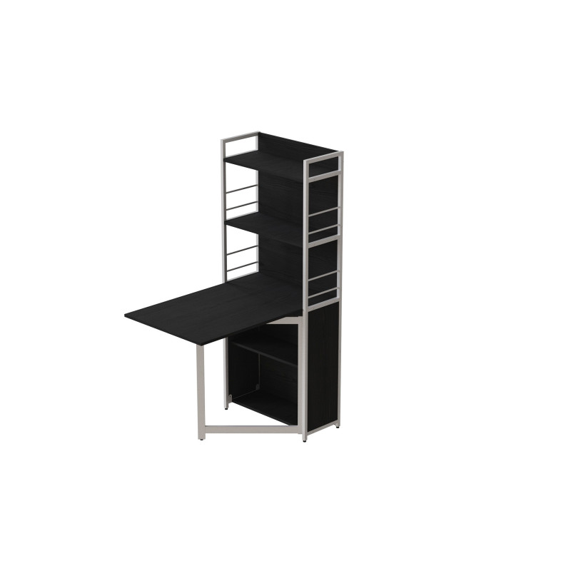 Стіл книжка з етажеркою Практик 2 Ferrum-decor 1555x640x990 Білий метал ДСП Сосна Кембра 16 мм (FRD-104634)