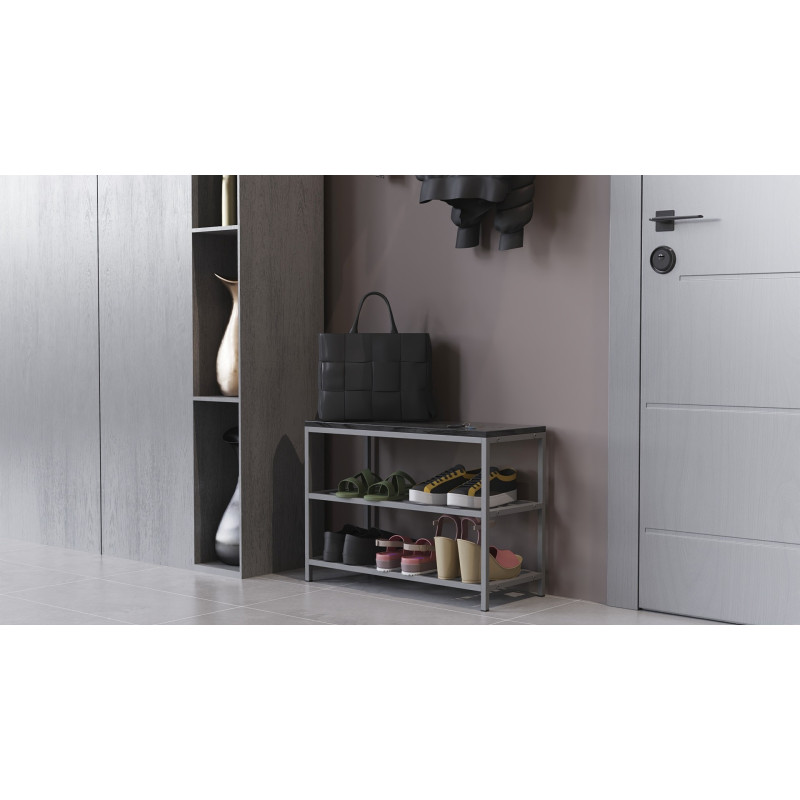 Банкетка универсальная Ferrum-decor Слайм 45x63x26 серый ДСП Сосна Кембра 16мм (FRD-104084)