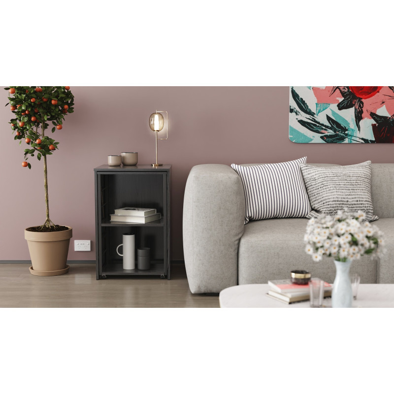 Стол-тумба трансформер Смарт 2/2 Ferrum-decor 750x1450x600 Черный металл ДСП Сосна Кембра 16 мм (FRD-105104)