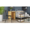 Стол-тумба трансформер Смарт 3/1 с этажеркой Ferrum-decor 1430x1450x500 Черный металл ДСП Дуб Артизан 16 мм (FRD-105114)