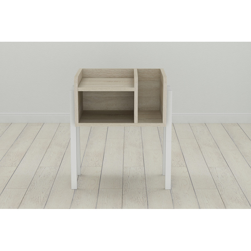 Тумба модульна Ferrum-decor Амелі 540x450x320 метал Білий ДСП Сонома 16 мм (FRD-103014)