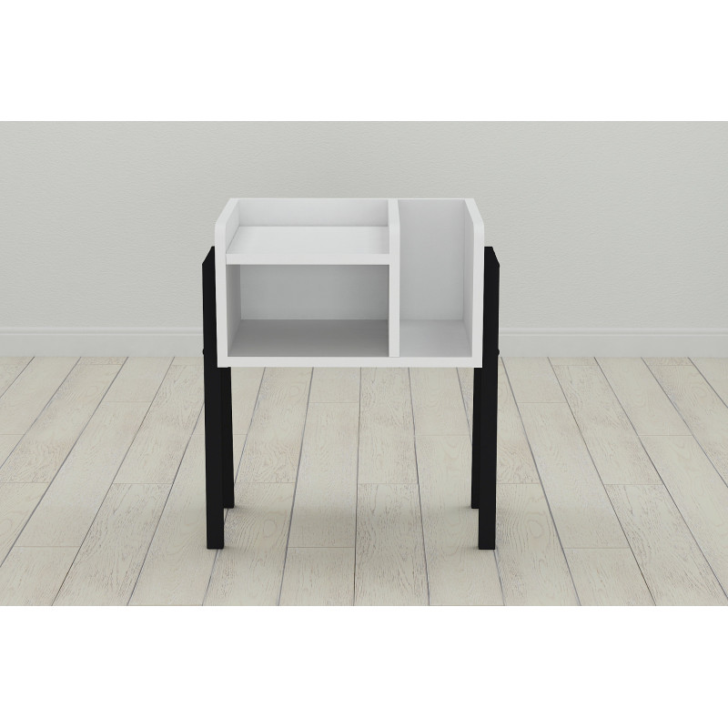 Тумба модульна Ferrum-decor Амелі 540x450x320 метал Чорний ДСП Біле 16 мм (FRD-103004)