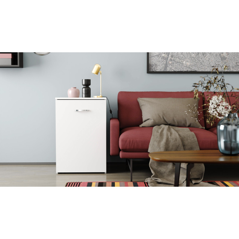 Стіл-тумба трансформер Смарт 1/2 Ferrum-decor 750x1450x600 ДСП Біле 16 мм (FRD-105074)