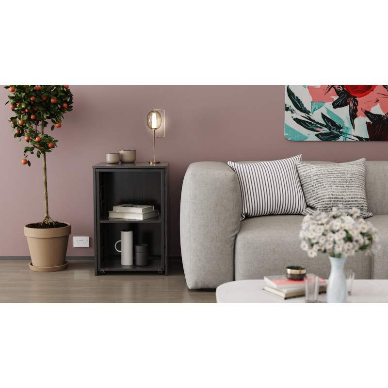 Стол-тумба трансформер Смарт 2/2 Ferrum-decor 750x1450x600 Черный металл ДСП Сосна Кембра 16 мм (FRD-105104)