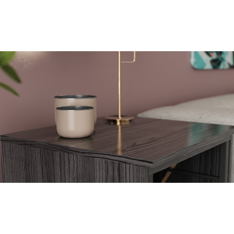 Стол-тумба трансформер Смарт 2/2 Ferrum-decor 750x1450x600 Черный металл ДСП Сосна Кембра 16 мм (FRD-105104)