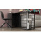 Стол-тумба трансформер Смарт 2/2 Ferrum-decor 750x1450x600 Черный металл ДСП Сосна Кембра 16 мм (FRD-105104)