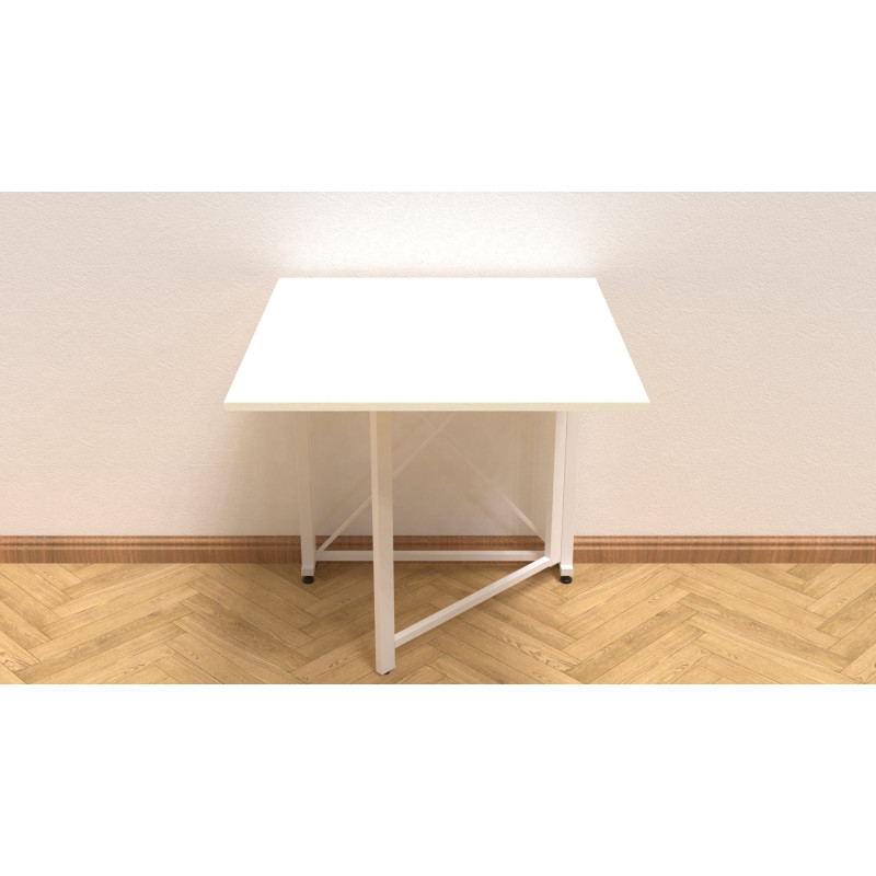 Стол-книжка трансформер Орион 1 Ferrum-decor 750x810x730 Белый металл ДСП Белое 16 мм (FRD-104604)