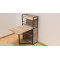 Стіл книжка з етажеркою Практик 1 Ferrum-decor 1200x640x990 Чорний метал ДСП Дуб Сонома 16 мм (FRD-104614)