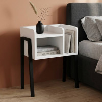 Тумба модульна Ferrum-decor Амелі 540x450x320 метал Чорний ДСП Біле 16 мм (FRD-103004)