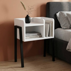 Тумба модульна Ferrum-decor Амелі 540x450x320 метал Чорний ДСП Біле 16 мм (FRD-103004)