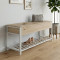 Банкетка с ящиком Ferrum-decor Дрейк 2 550x1200x400 металл Белый ДСП Дуб Сан-Марино 16 мм (FRD-103074)