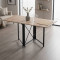 Стол-книжка трансформер Орион 2 Ferrum-decor 750x1520x730 Черный металл ДСП Дуб Сан-Марино 16 мм (FRD-104584)