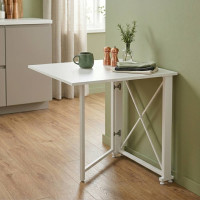 Стол-книжка трансформер Орион 1 Ferrum-decor 750x810x730 Белый металл ДСП Белое 16 мм (FRD-104604)