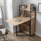 Стіл книжка з етажеркою Практик 1 Ferrum-decor 1200x640x990 Чорний метал ДСП Дуб Сонома 16 мм (FRD-104614)