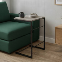 Столик приставний Террі Ferrum-decor 650x440x330 Чорний метал ДСП Бетон 16 мм (FRD-104654)