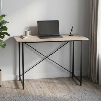 Стіл письмовий Line Лайт Ferrum-decor 750x1000x600 Чорний метал ДСП Дуб Сан-Марино 16 мм (FRD-104844)