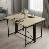 Стол-книжка трансформер Орион 3 Ferrum-decor 750x1150x880 Черный металл ДСП Дуб Сонома 16 мм (FRD-105084)