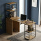 Стол-тумба трансформер Смарт 3/1 с этажеркой Ferrum-decor 1430x1450x500 Черный металл ДСП Дуб Артизан 16 мм (FRD-105114)
