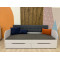Дитяче полуторне ліжко LION Л-7 з шухлядами та ламелями Лілі 95 велюр (сірий) 120x200 см Антрацит (LION-044240)